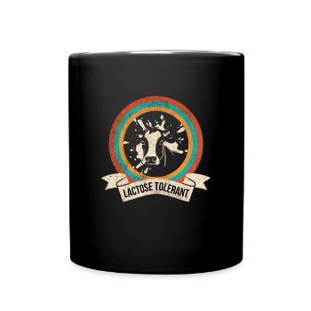 Lactose Tolerant Milch Lustig Funny - Tasse einfarbig - Schwarz - Vorne