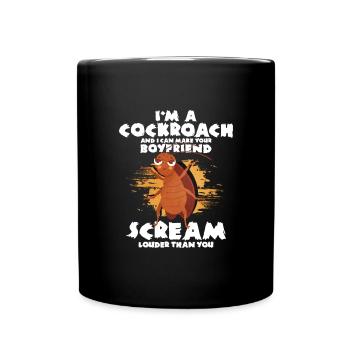Kakerlake - Tasse einfarbig - Schwarz - Vorne