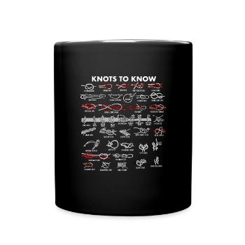 Knoten, um Camping Girls Jungen Knoten zu kennenSc - Tasse einfarbig - Schwarz - Vorne