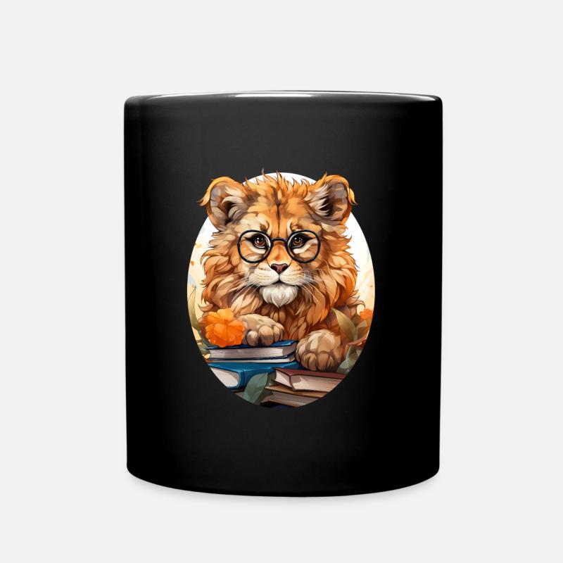 Löwe - Tasse einfarbig - Schwarz