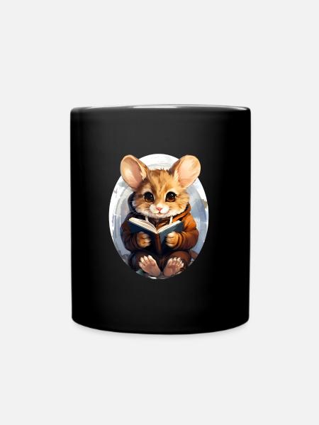 Maus - Tasse einfarbig - Schwarz