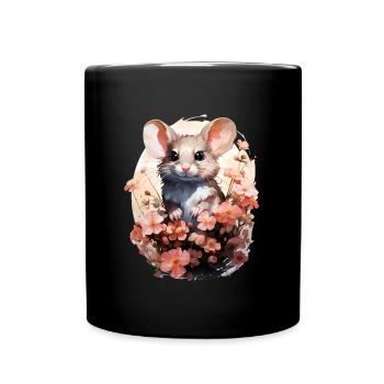 Maus - Tasse einfarbig - Schwarz - Vorne
