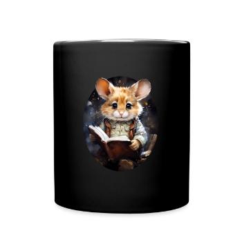 Maus - Tasse einfarbig - Schwarz - Vorne