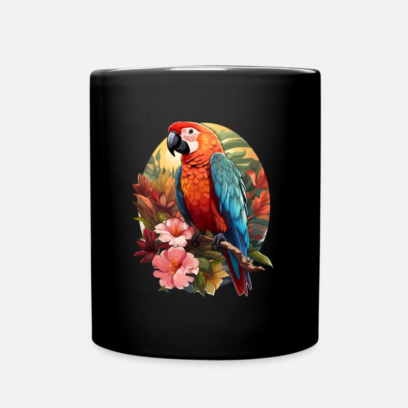 Papagei - Tasse einfarbig - Schwarz