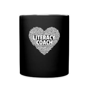 Literacy Coach Word Cloud Heart Literacy Coach - Tasse einfarbig - Schwarz - Vorne