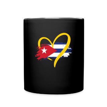 Cuba Havana Herz Kuba Urlaub - Tasse einfarbig - Schwarz - Vorne