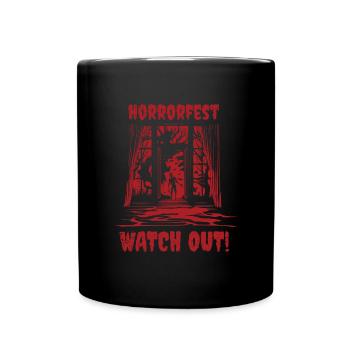 Horrorfest Watch Out Vintage Halloween - Full Colour Mug - black - Front