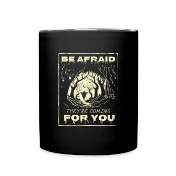 Be Afraid Vintage Halloween - Full Colour Mug - black - Front