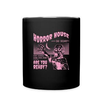 Horror House Vintage Halloween - Mug uni - noir - Devant