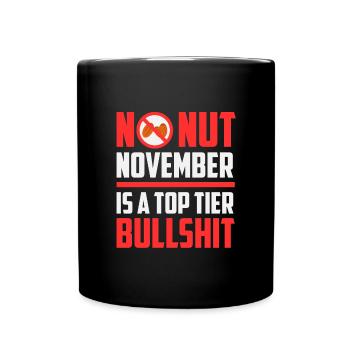 No Nut November - Tasse einfarbig - Schwarz - Vorne