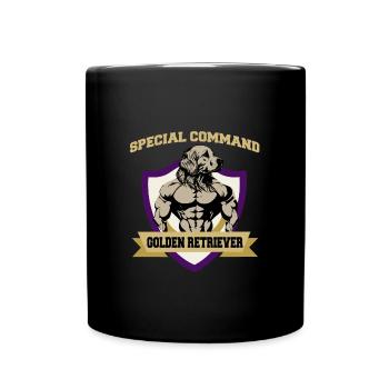 Special Command Golden Retriever - Tasse einfarbig - Schwarz - Vorne