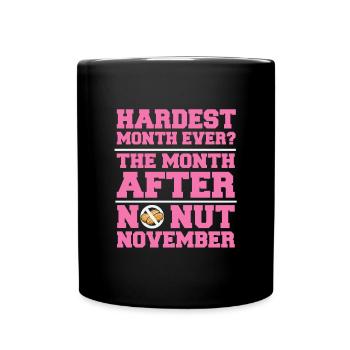 No Nut November - Tasse einfarbig - Schwarz - Vorne
