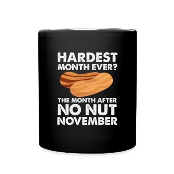 No Nut November - Tasse einfarbig - Schwarz - Vorne