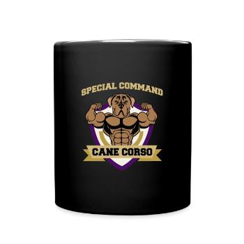 Special Command Cane Corso - Tasse einfarbig - Schwarz - Vorne