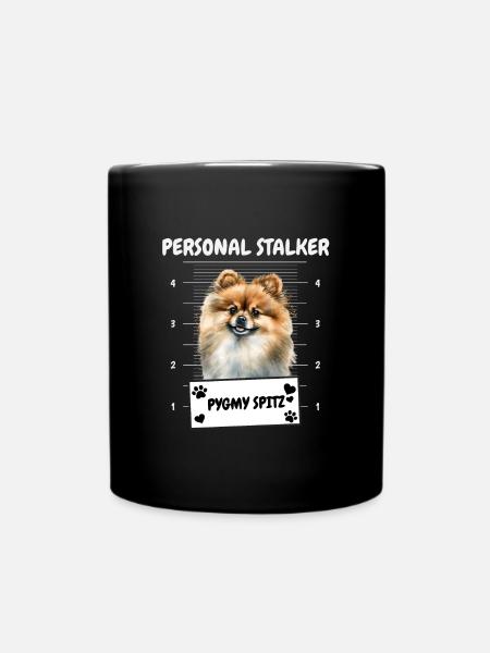 Little Funny Stalker Pygmy Spitz - Tasse einfarbig - Schwarz