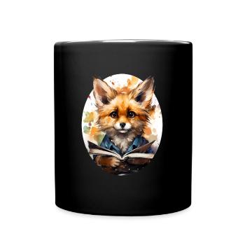 Fuchs - Tasse einfarbig - Schwarz - Vorne
