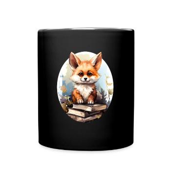 Fuchs - Tasse einfarbig - Schwarz - Vorne