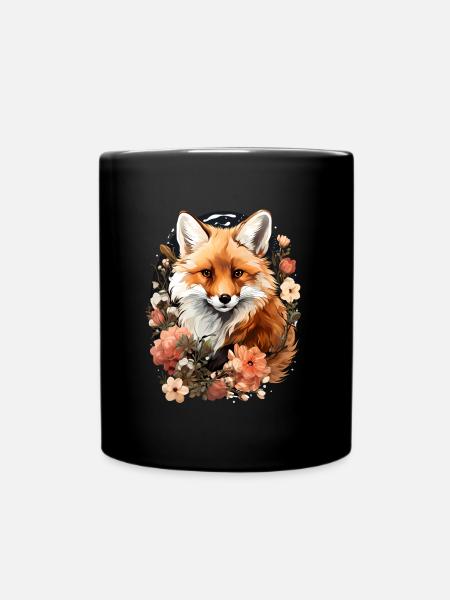 Fuchs - Tasse einfarbig - Schwarz