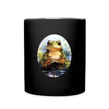 Grenouille - Mug uni - noir - Devant