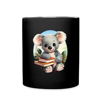 Koala - Tasse einfarbig - Schwarz - Vorne