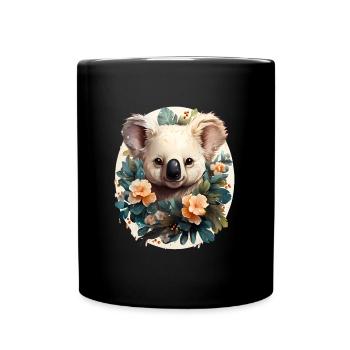 Koala - Tasse einfarbig - Schwarz - Vorne
