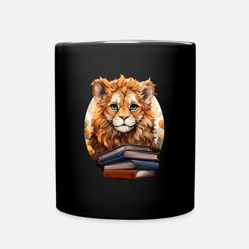 Löwe - Tasse einfarbig - Schwarz