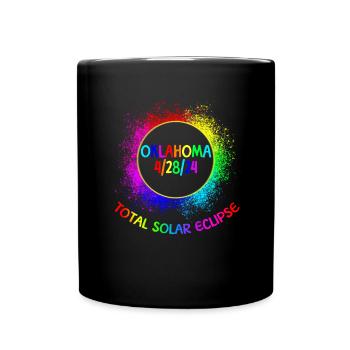 Total Solar Eclipse Oklahoma 4/28/24 Kinderfinster - Tasse einfarbig - Schwarz - Vorne