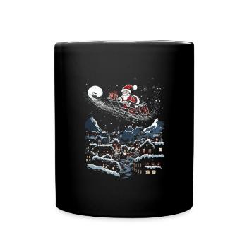 L’art moderne rencontre le Père Noël de Noël - Mug uni - noir - Devant