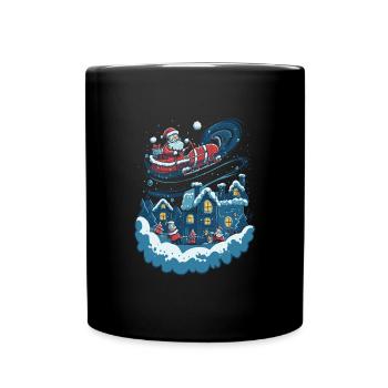 L’art moderne rencontre le Père Noël de Noël - Mug uni - noir - Devant