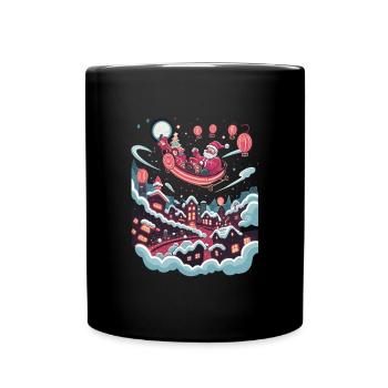 L’art moderne rencontre le Père Noël de Noël - Mug uni - noir - Devant