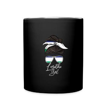 Lesotho - Tasse einfarbig - Schwarz - Vorne