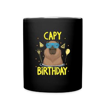 Capybara Capy Anniversaire Geburtstag - Mug uni - noir - Devant