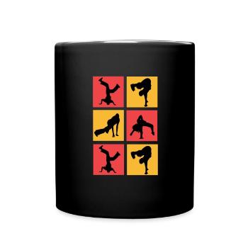 Breakdancing - Tasse einfarbig - Schwarz - Vorne