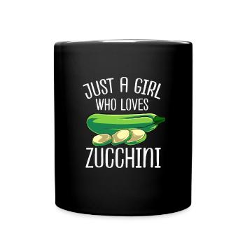 Zucchini - Tasse einfarbig - Schwarz - Vorne