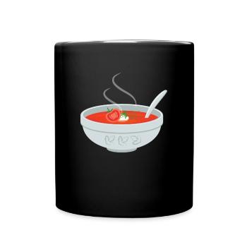 Tomatensuppe Suppe Tomaten Gemüse - Tasse einfarbig - Schwarz - Vorne