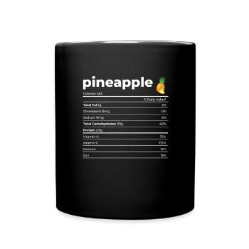 Nutrion Facts Pineapple - Full Colour Mug - black - Front