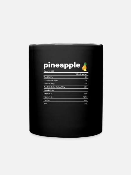 Nutrion Fakten Ananas - Tasse einfarbig - Schwarz