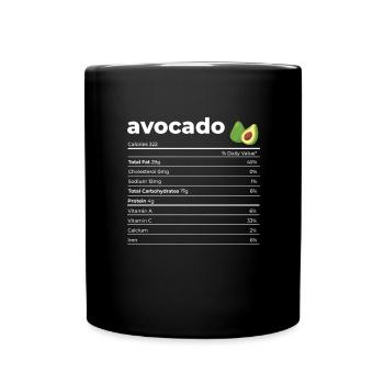 Nutrition Valeur Avocate - Mug uni - noir - Devant