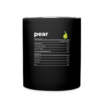 Nutrion Facts Pear - Full Colour Mug - black - Front