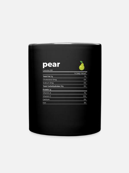 Nutrion Fakten Birne - Tasse einfarbig - Schwarz