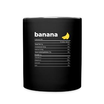 Nutrion Banana Facts - Full Colour Mug - black - Front