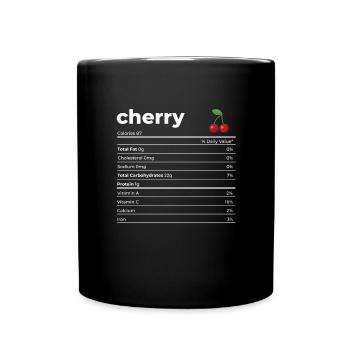 Nutrion Facts Cherry - Full Colour Mug - black - Front