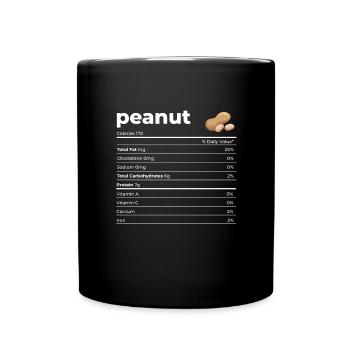 Nutrion Fakten Erdnuss - Tasse einfarbig - Schwarz - Vorne