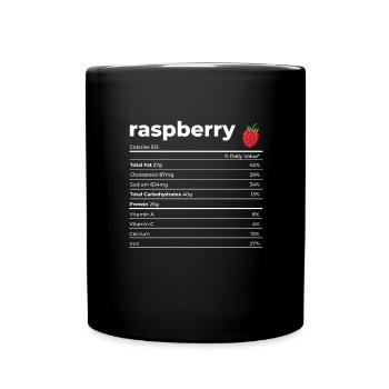 Nutrion Facts Raspberry - Full Colour Mug - black - Front