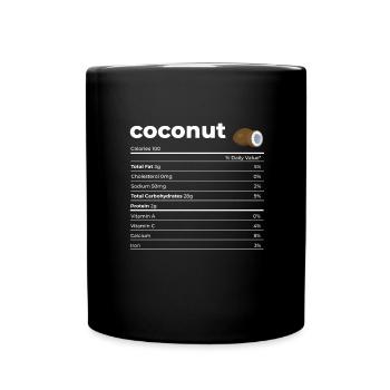 Nutrion Facts Coconut - Full Colour Mug - black - Front
