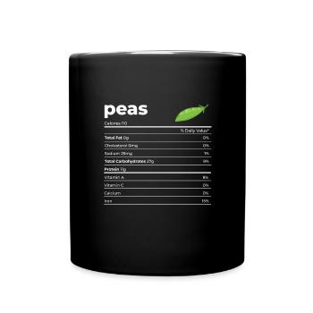 Nutrion Facts Peas - Full Colour Mug - black - Front