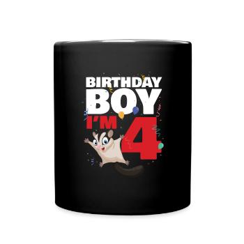 Birthday girl in 5 Sugar Glider - Full Colour Mug - black - Front