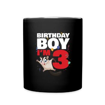 Birthday Boy in 4 Sugar Glider - Full Colour Mug - black - Front