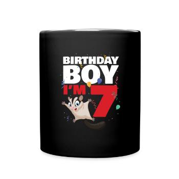 Birthday boy or girl in 8 Sugar Glider - Full Colour Mug - black - Front