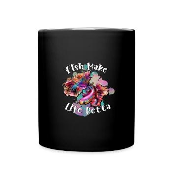 Aquarium Fish Gift - Full Colour Mug - black - Front